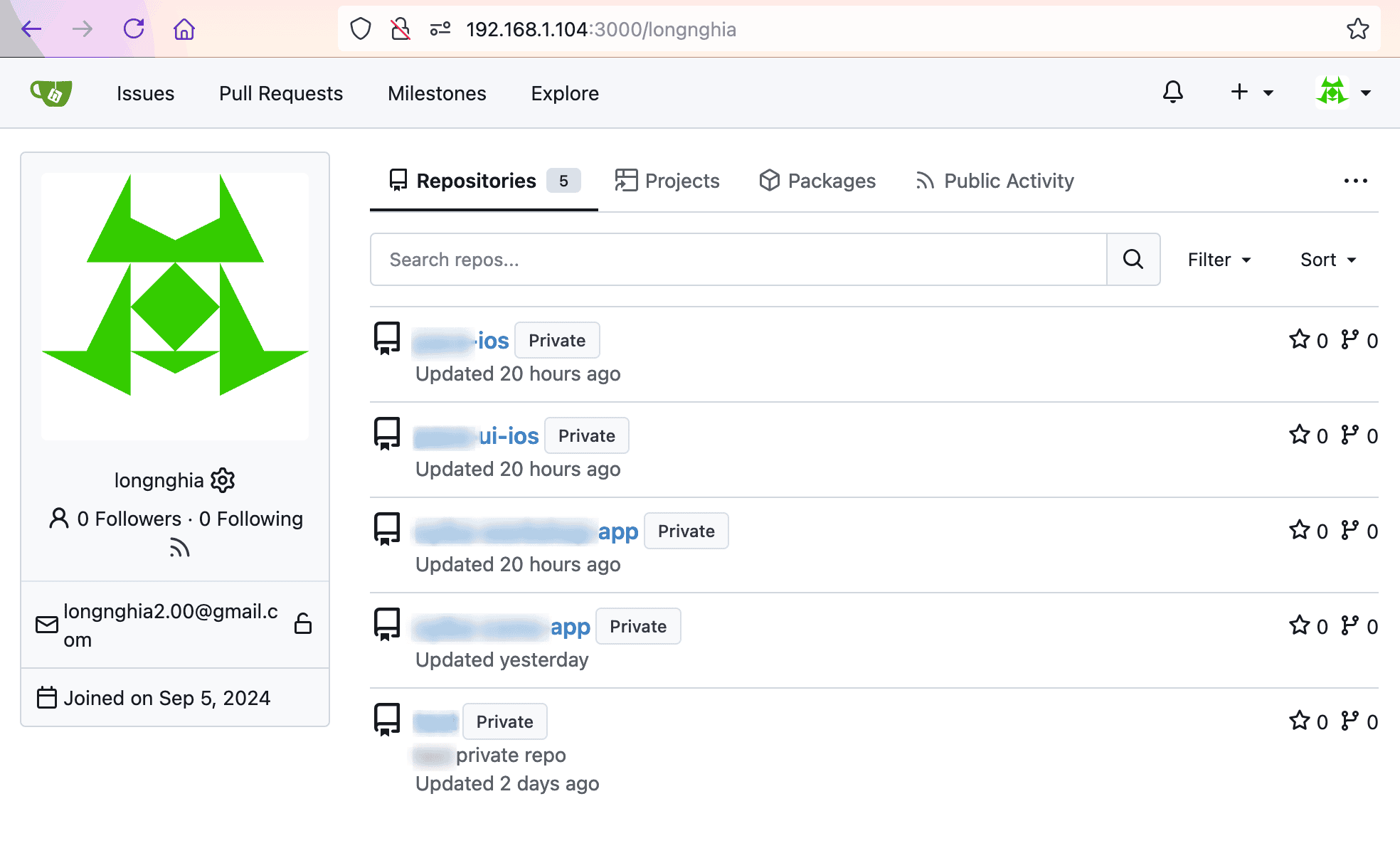 Gitea repositories