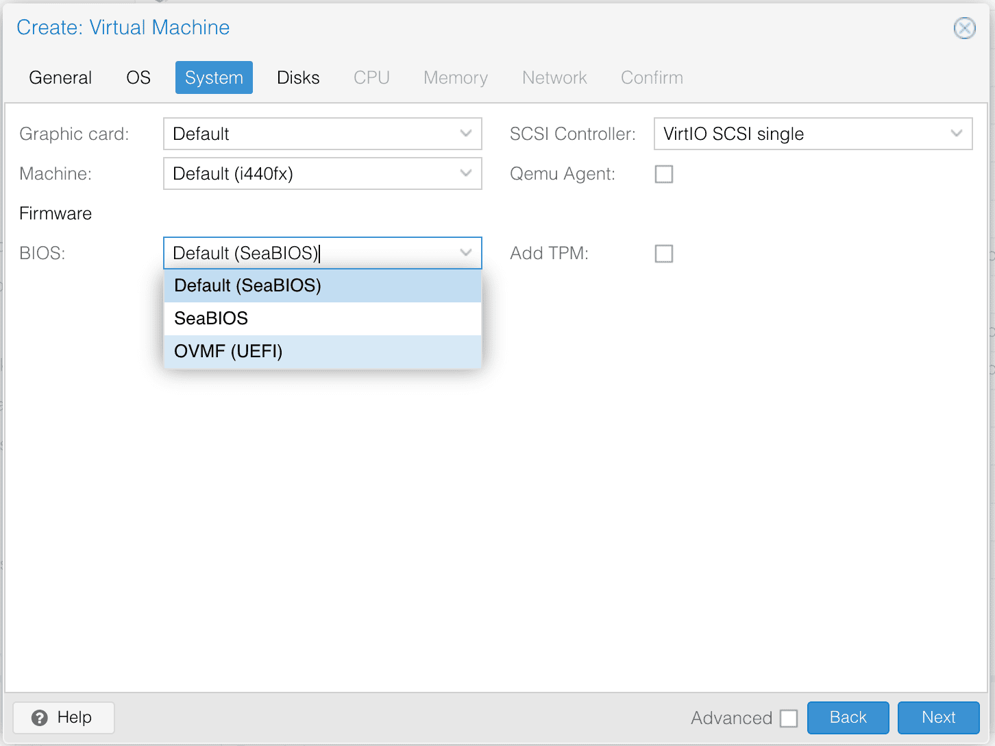 Proxmox UEFI Boot Mode
